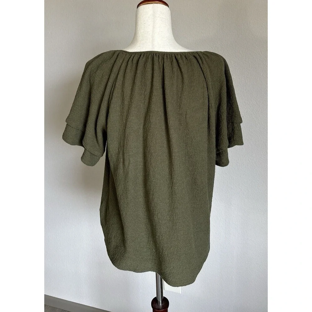 Olive Green Women's Top - Picture 11 of 11